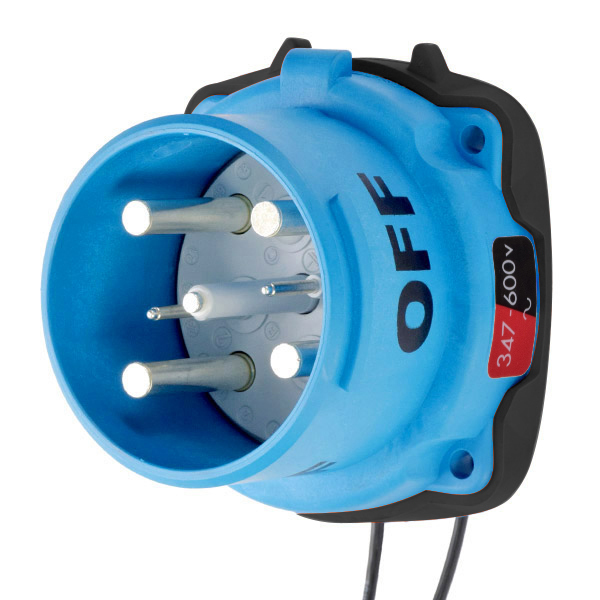 33-68187-C-K14-972 - DS100C INLET POLY BLUE SIZE 4 TYPE 3R 3P+N+G 100A 347/600 VAC 60 Hz +2 AUX